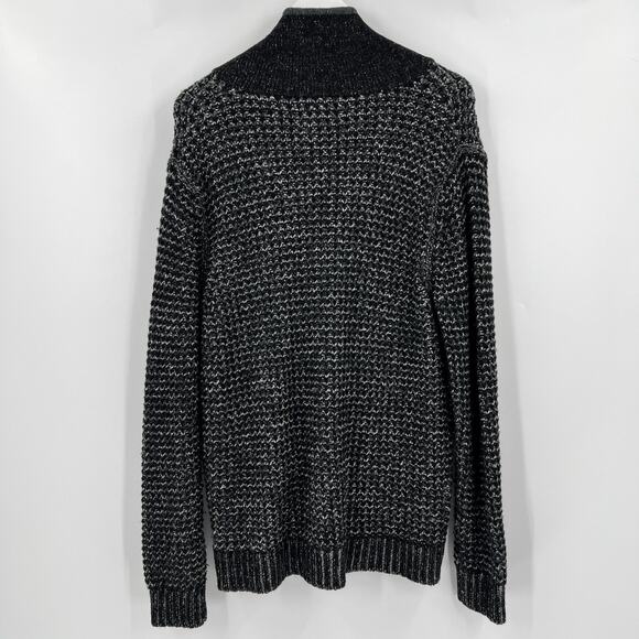 Rag & Bone Neiman Marcus Target Cardigan Sweater Black Gray Wool Size‎ Large - Picture 7 of 11
